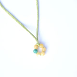 Circle Bead Green Silk Necklace 1/1