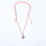 Flower Bead Red Silk Necklace 1/1