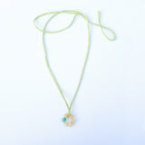Circle Bead Green Silk Necklace 1/1