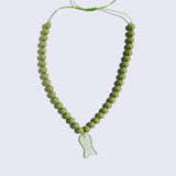 Pisces Fish Green Necklace