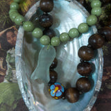 Pisces Fish Green Necklace